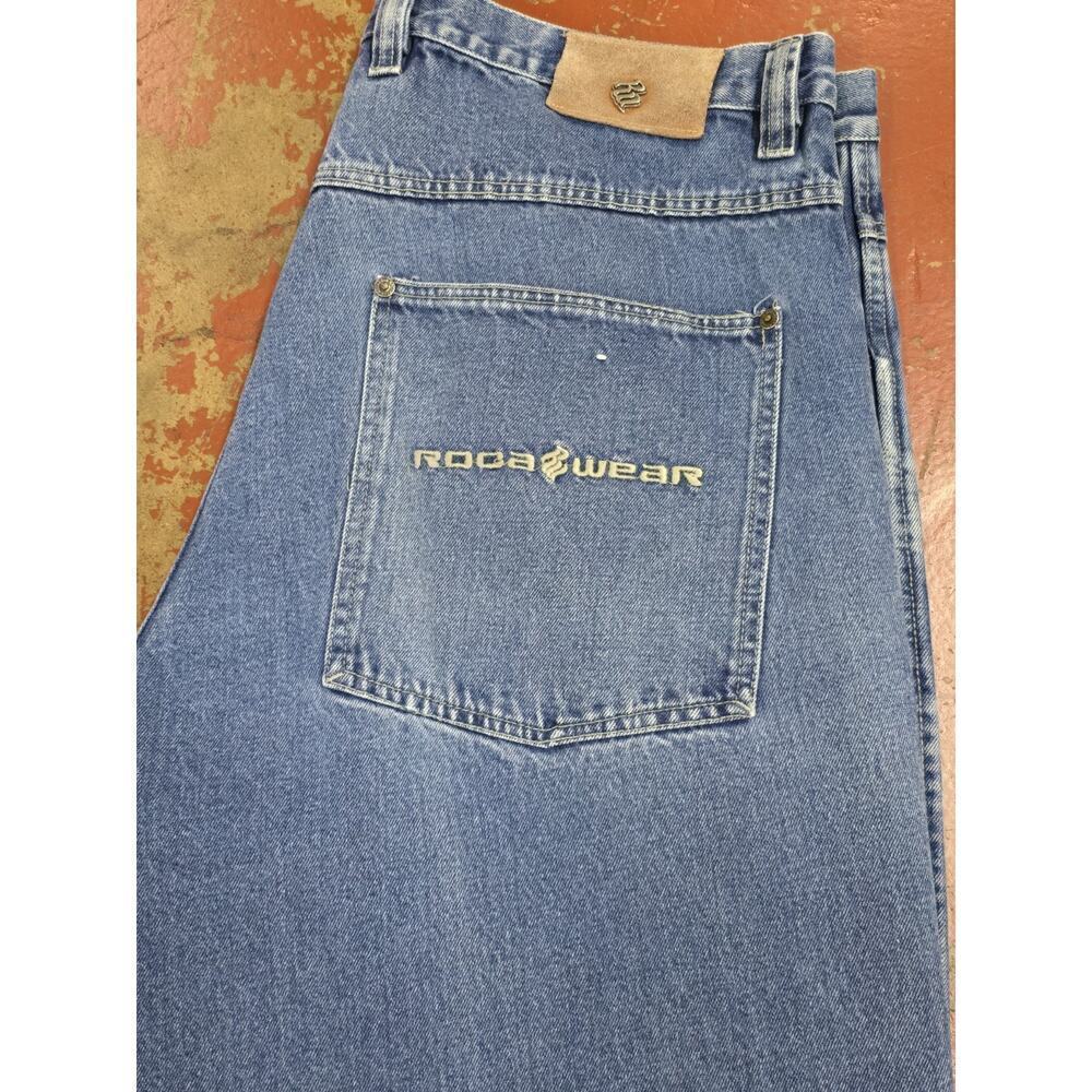 Rocawear jeans, blue, vintage baggy pants, 90s hip hop, 1990s, Roca Wear size 42 - Picture 5 of 5